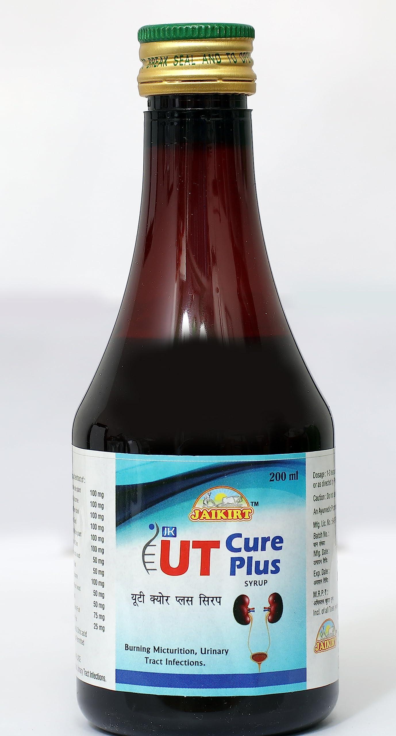 Sampuranh Herbal India Jaikirt JK UT Cure Plus Syrup | An Ayurvedic Remedy for Burning Micturition, Urinary Tract Infections