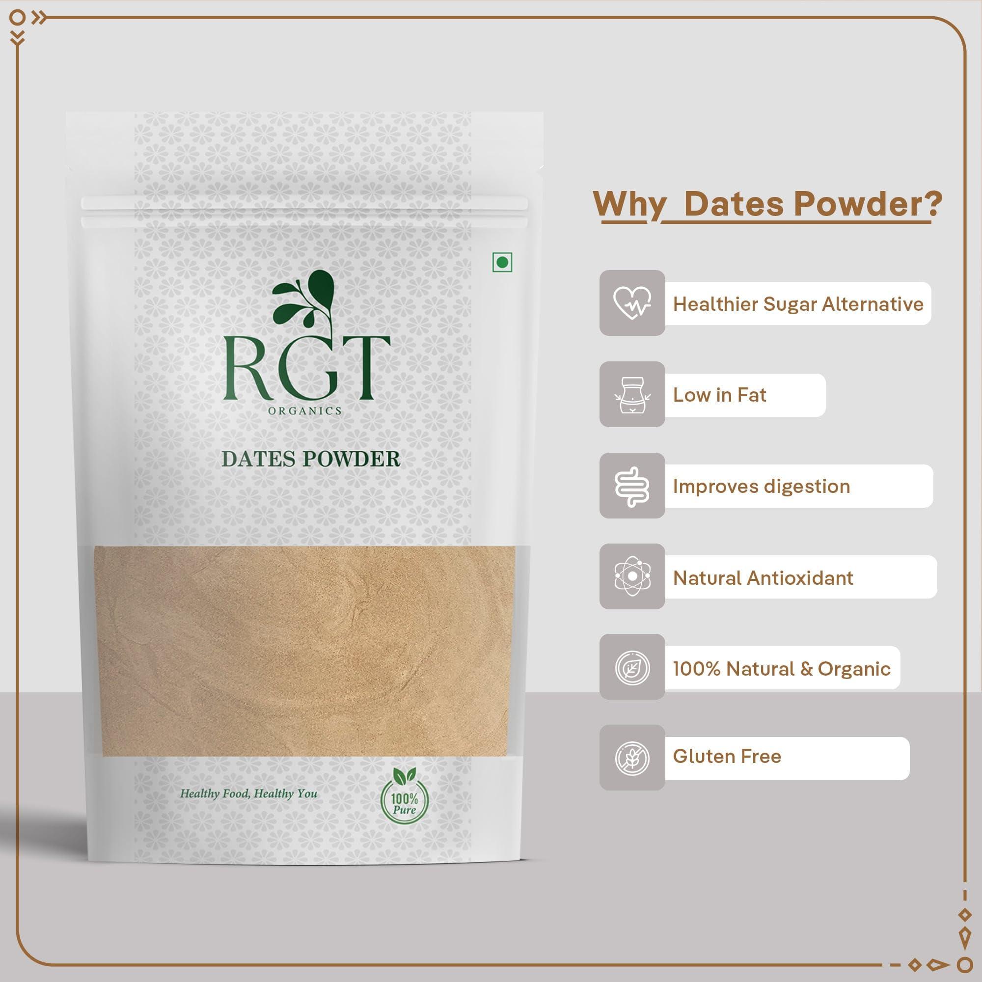 RGT ORGANICS RGT Organics Dates Powder | Khajur/Kharik Powder 200Gm | Dried Dates Powder for Babies & Kids | Natural Sweetener
