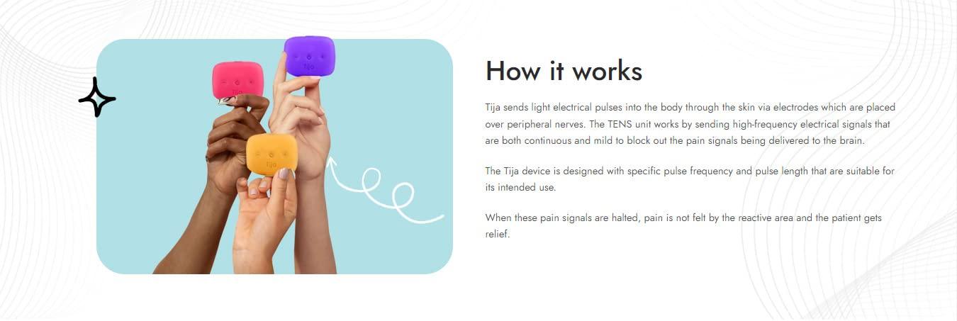 Tija Tija -Period Pain Relief Device (Smart Wearable, Instant Natural drug free relief for Menstrual cramp and discomfort rechargeable 2 year warranty) (Lavender)