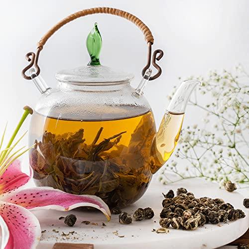 CHADO Chado Tea Finest Jasmine Pearls Green Tea (2.5*15=37.5 g Pyramid Tea Bags) |Makes 45 cups |3 Infused |Fresh Green Tea