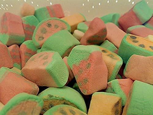 Veganic Veganic Watermelon Shape Marshmallows 175g 80 Pieces Strawberry Vanilla Flavour Cute Marshmallow Candy Soft And Tasty Candy Perfect For Kids Adults