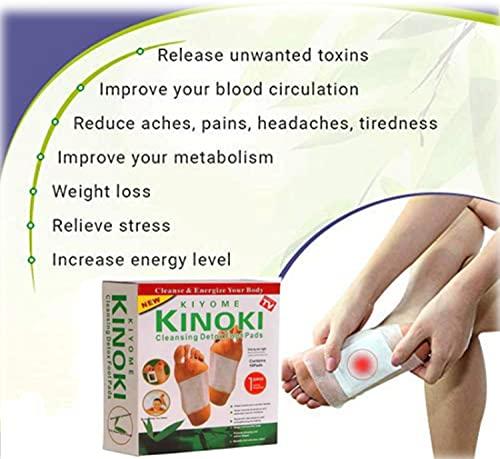 kiyome kinoki Kiyome Kinoki Cleansing Detox Foot Pads Toxins Stress Relief||Remove Toxins and Rest||Pain Free Foot Pads for Release Body||Activating cellsimproving Functions of vital organs 90 Relief Foot Pads And 90 Adhesive Sheets ||[9 BOX]