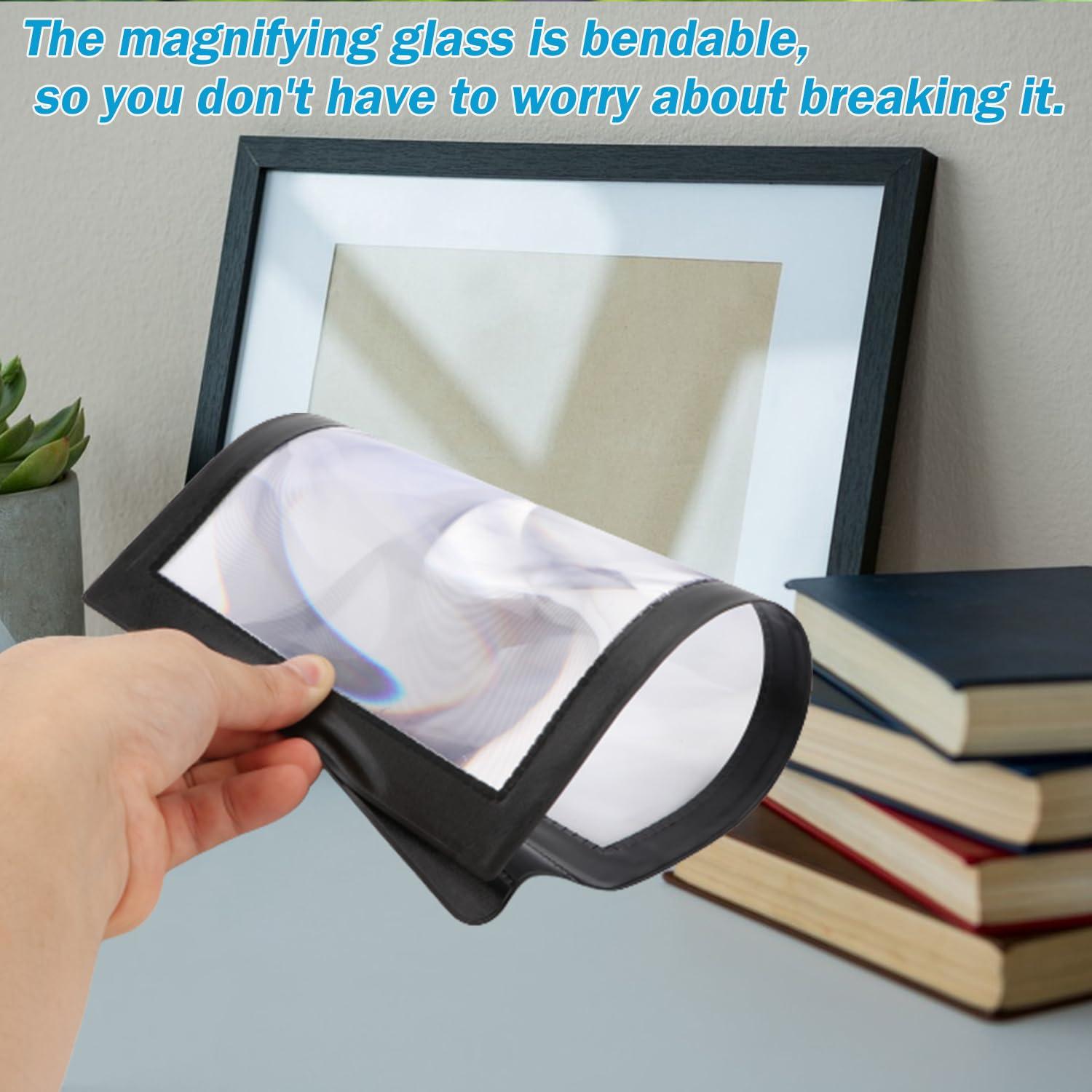 Rongon Rongon Large Reading Magnifier for Seniors, 3XPage Magnifying Glass for Reading for The Elderly, Low Vision, Inspection, Exploring