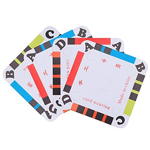 HEALLILY 100Pcs Weaving Cards Paper Loom Cards Tablet for Loom Weaving Supplies