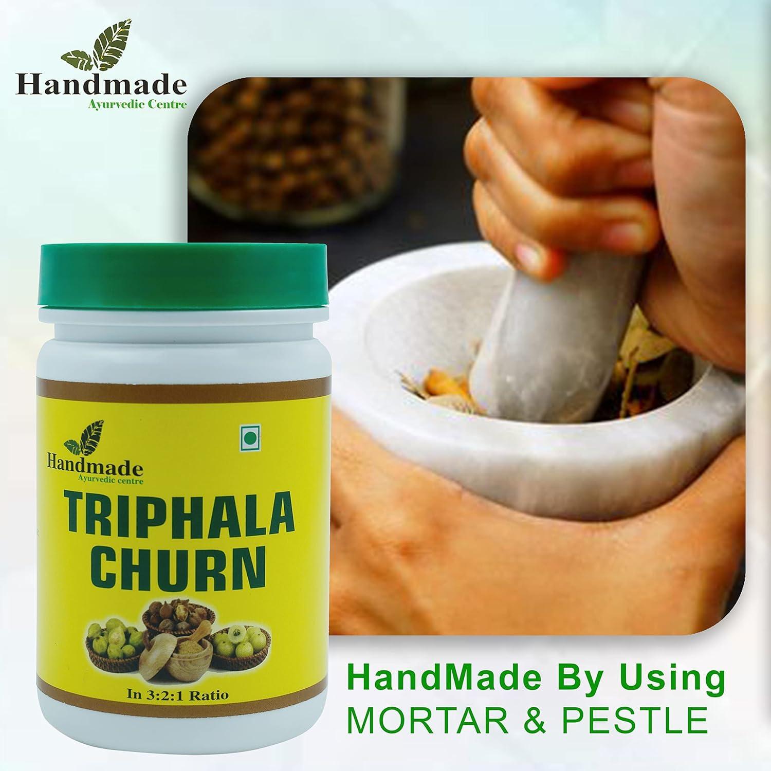 HANDMADE AYURVEDIC CENTRE Handmade Ayurvedic Centre Triphala Churna 400g | 1:2:3 Ratio Powder of Harad, Baheda & Amla. Pack of 200g x 2 ()