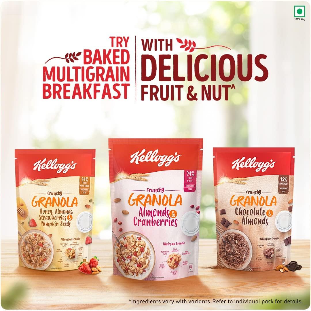 Kellogg's Kellogg\'s Combo, Crunchy Granola Almonds And Cranberries 460G And Kellogg\'S Corn Flakes Original, 1.2 Kg