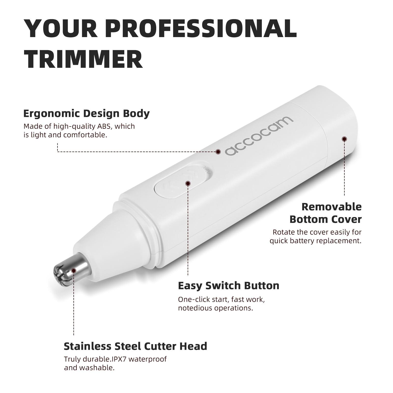 ACCOCAM Nose Hair Trimmers (Black)