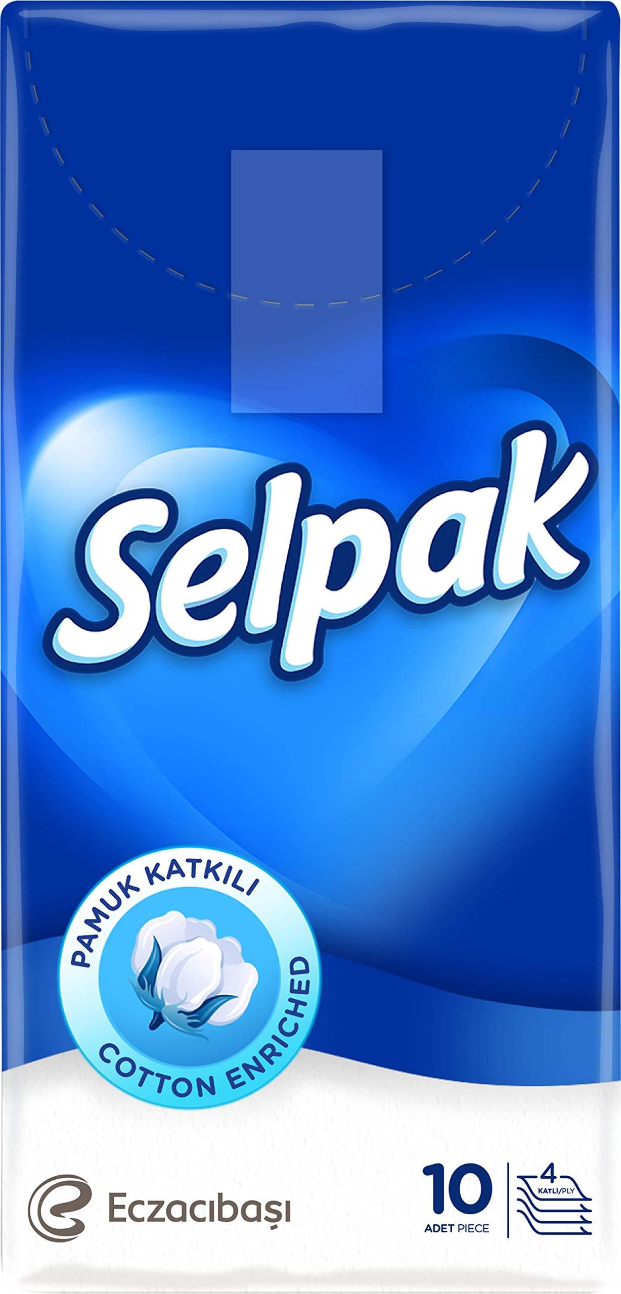 SELPAK Selpak Toilet Roll - 3Ply (12 Rolls/Pack) & Selpak Pocket Hanky Tissue Classic - 10 Sheets/Piece