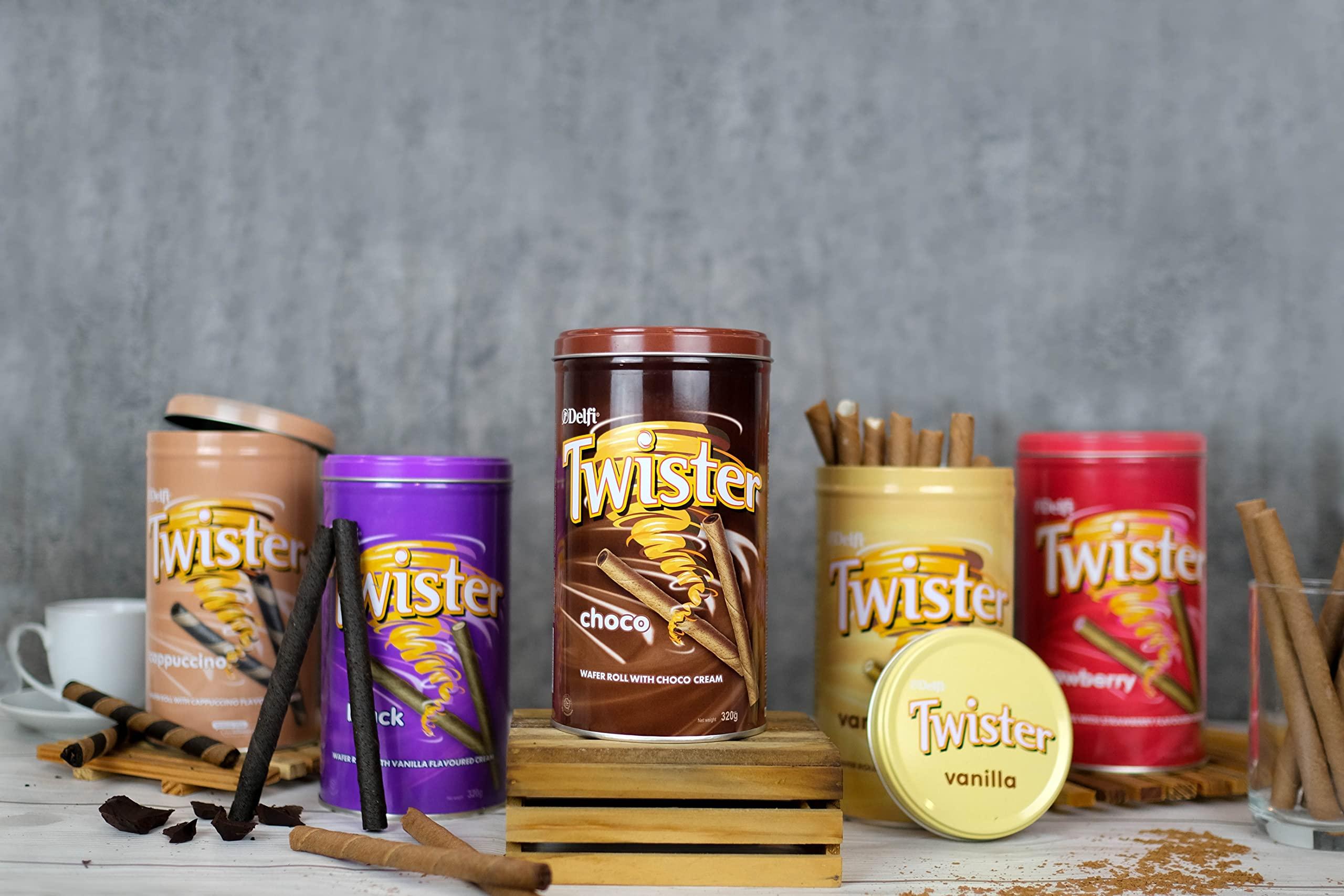 Delfi Delfi Twister Choco Wafer Rolls- (Net Quantity 320g)