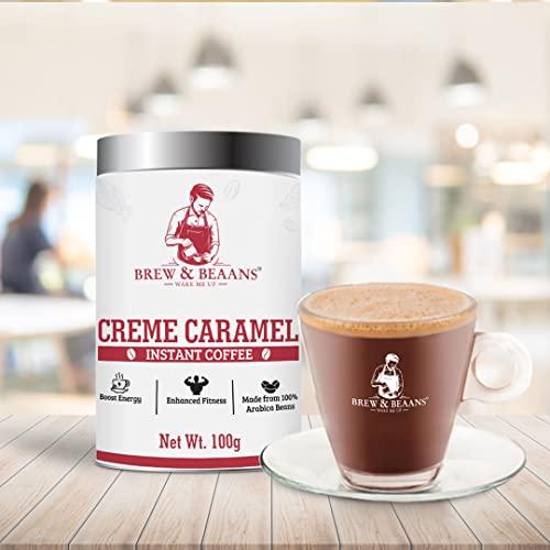 Brew & Beaans Brew & Beaans Caramel Instant Coffee | 100% Arabica Beans | Medium Roasted | 100 Gm Tin Can
