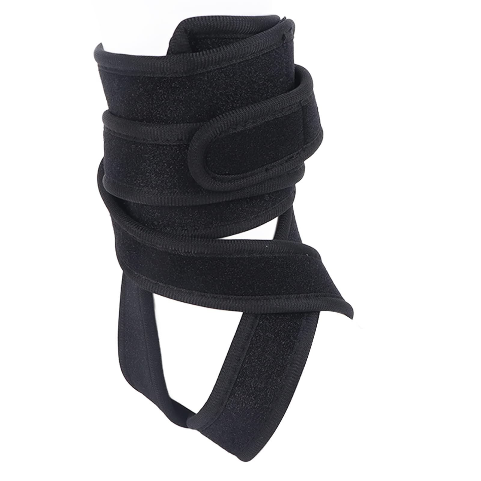 Luroze Wheelchair Safety Foot Strap 35x70cm Hand Washable Wheelchair Foot Strap Black Color Fixed Outdoors