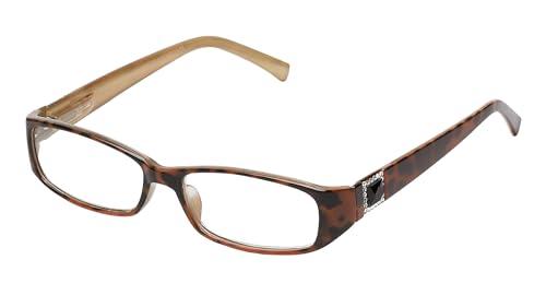 Select-A-Vision SAV Eyewear (Select-A-Vision) Victoria Klein Crystals Fashion Rectangular Reading Glasses 9092S Demi, 3.00