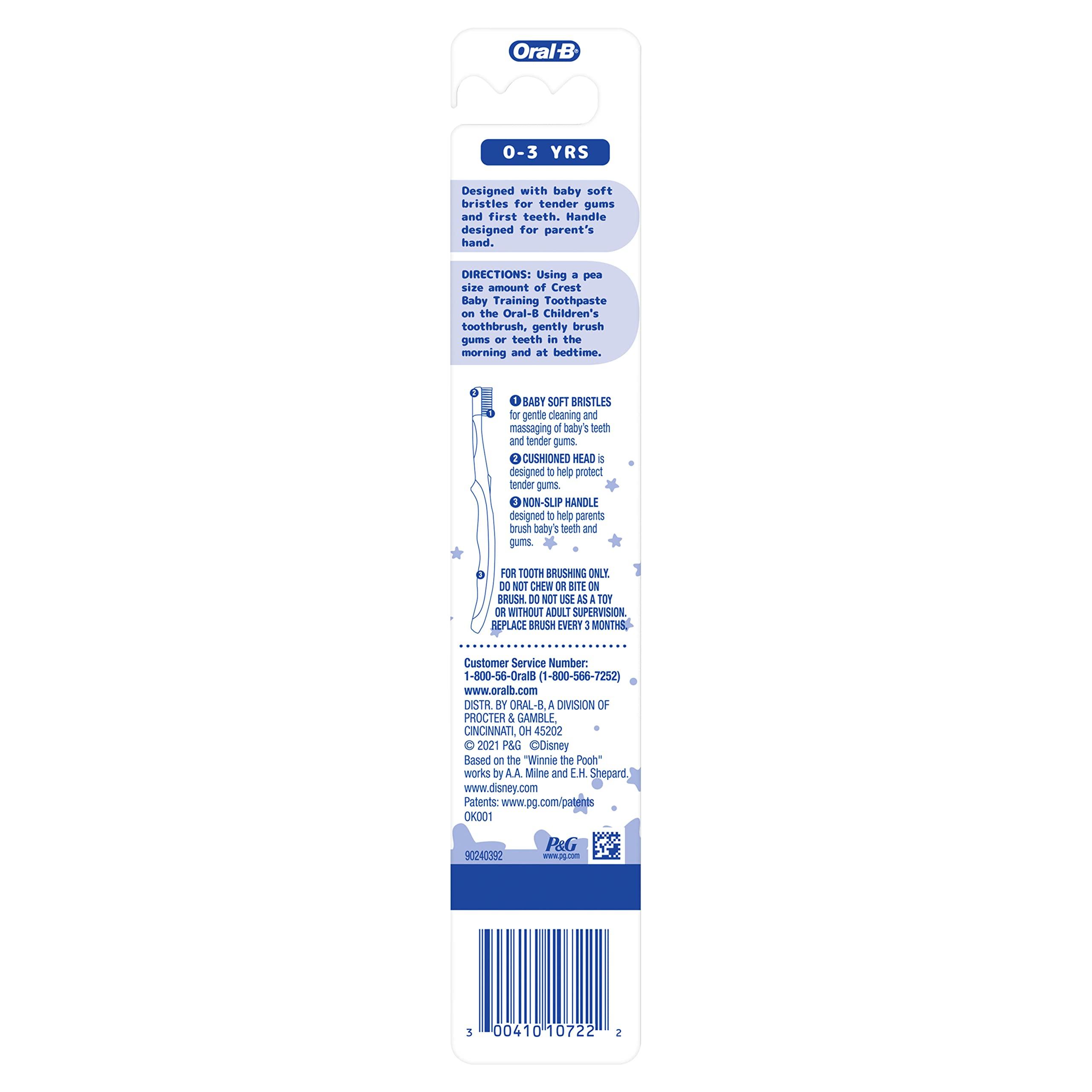 Oral-B Oral B Baby Toothbrush Featuring Disney's Pooh, Baby Soft Bristles, 0-3 Years