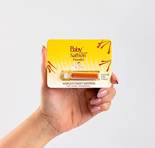 Baby Saffron Baby Saffron 100% World's Finest Mongra Saffron/Kesar Powder (A++++ Quality) For Tilak,Delicious Sweets, Pregnant Women, Skin Care (1 GM Each) (Pack of 3)