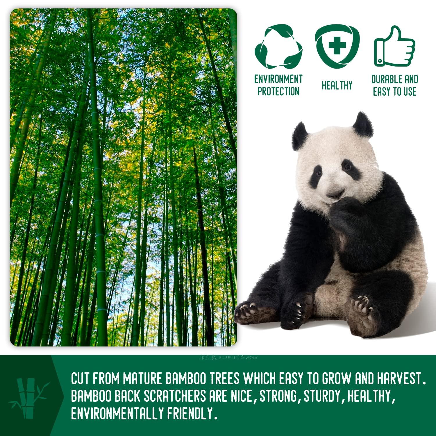 Renook Renook Bamboo Wooden Back Scratchers, 17in, Pack of 5, Best for Pregnant Women and People Who Need Longer Hands, Provide Instant Relief from Itching