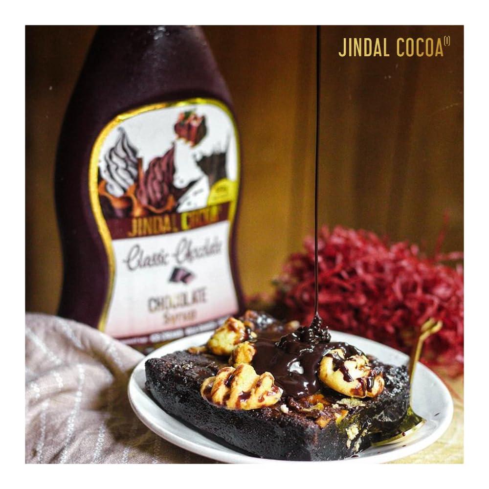 Jindal Cocoa JINDAL COCOA Classic Chocolate Syrup 650 Gm | Pack Of 2 | Thick and Gooey | Chocolate Sauce for Delicious Hot Or Cold Chocolate Drinks & Dessert Topping | No Malt | No Cornstarch | No Colors | No Trans-Fat | 100% Vegetarian