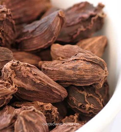 GODSOWNCOUNTRYIN GODSOWNCOUNTRYIN Organic Black Cardamom Pods - Cooking Spice Flavour Indian Badi Elaichi, Kali Elaichi, Minty Aromas, Spice Blend, Warming Mixture (150 grams)