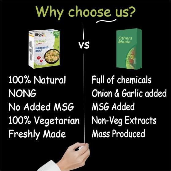 Tit-Bit Tit-Bit - Noodles Masala | Hakka Noodles Masala | Noodles Masala Powder | Noodles Spice Mix - Pack of 5 (250g)