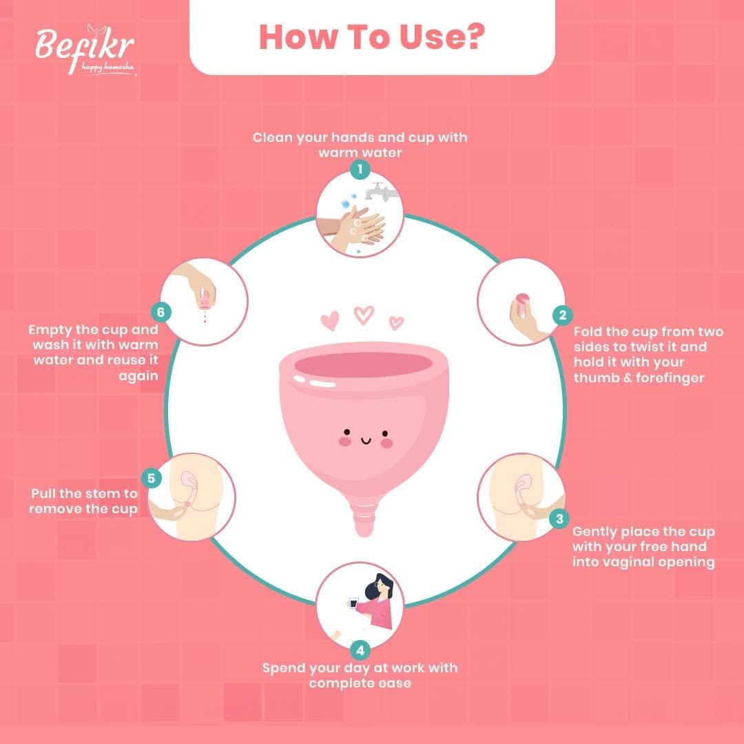 JWL Large Period Cup / Menstraul Cup Befikr Silicon Cup For Women Girls