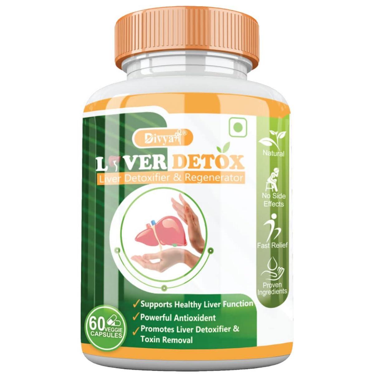 Divya Shree Divya Shree Liver Detox Capsule Helps In Fatty Liver | Helps in Better Liver Health | Promote Natural Liver Detoxification (60 Capsule)