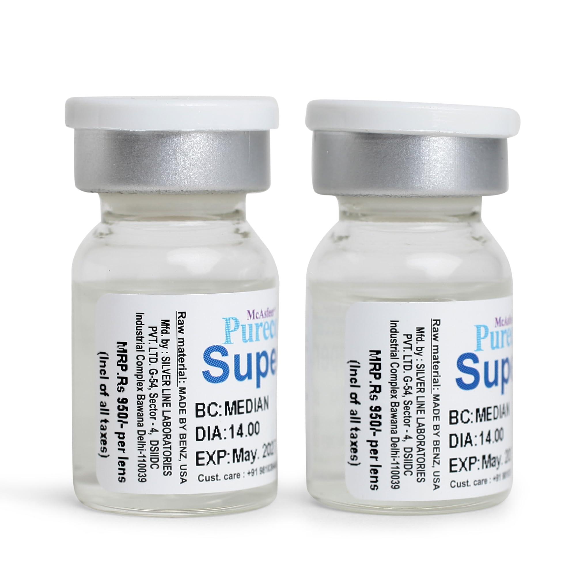 PURECON Purecon SuperSoft 45 Yearly Disposable Contact Lenses for eyes (2 Lenses/Box) (-5.50, 8.60, 14.00, 2), with Complementary Welcome Kit