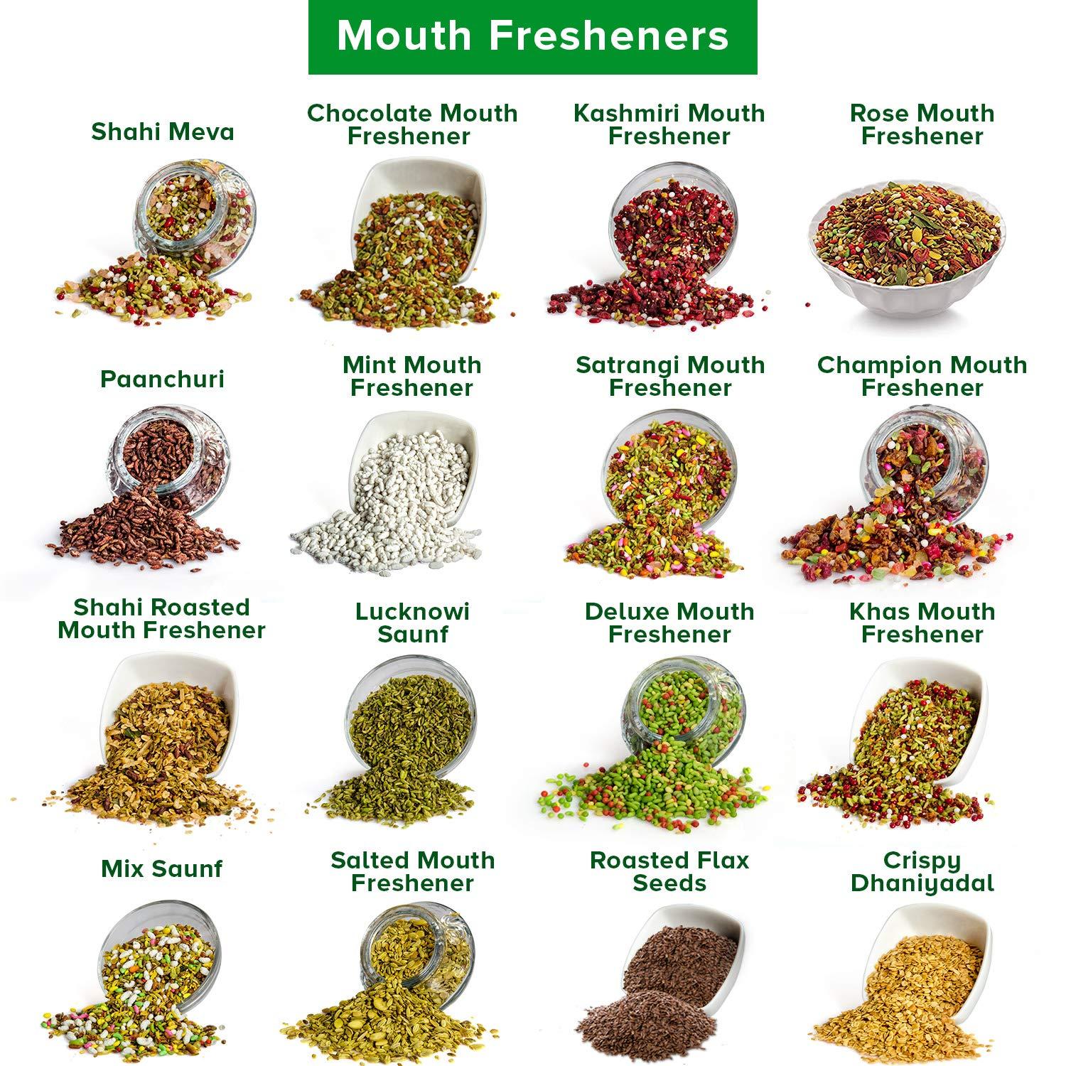 Vrunda's Vrunda's Green Mukhwas / Deluxe Mouth Freshener 650 Gm [Indian Mouthfreshner,Natural Badishep ,Healthy Fennel Seeds,Roasted Saunf,Digestive Aniseed ,Mix variyali, After Meal Mukhwas]