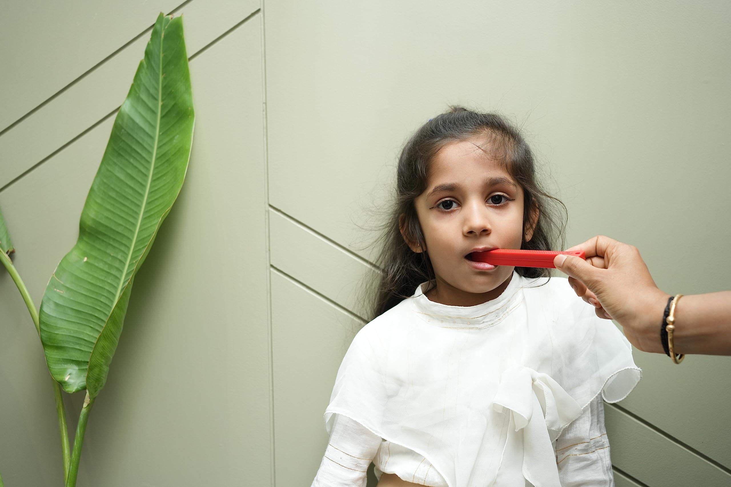 MJ Talk tools MJ Talk Tools Speech Therapy Talk Tools Jaw Grading Bite Blocks Reusable and Durable Therapy Tool (Red) -Pack of 2