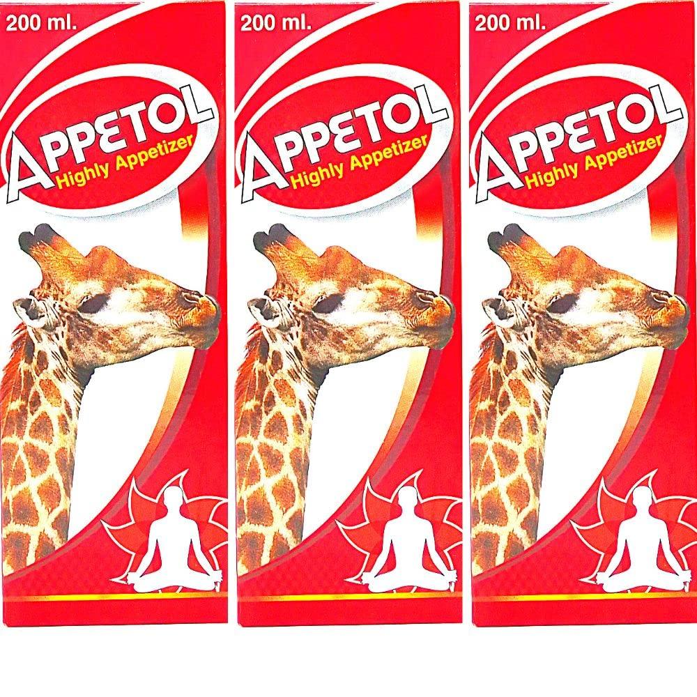 HERBSHD Buy online Ayurvedic Appetol syrup 600 ml for Appetite enhancer.(pack of 3)