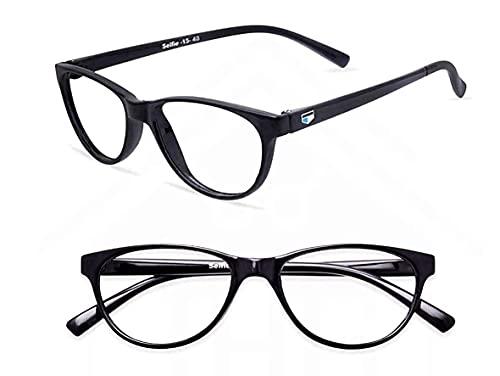 Glasswear Glasswear Reading Glasses For Women Anti Glare UV Protection 1.00 1.25 1.50 1.75 2.00 2.25 2.50 2.75 3.00 3.25 3.50 3.75 4.00 4.25 4.50 Classic Cat Eyes Frame (0.50)