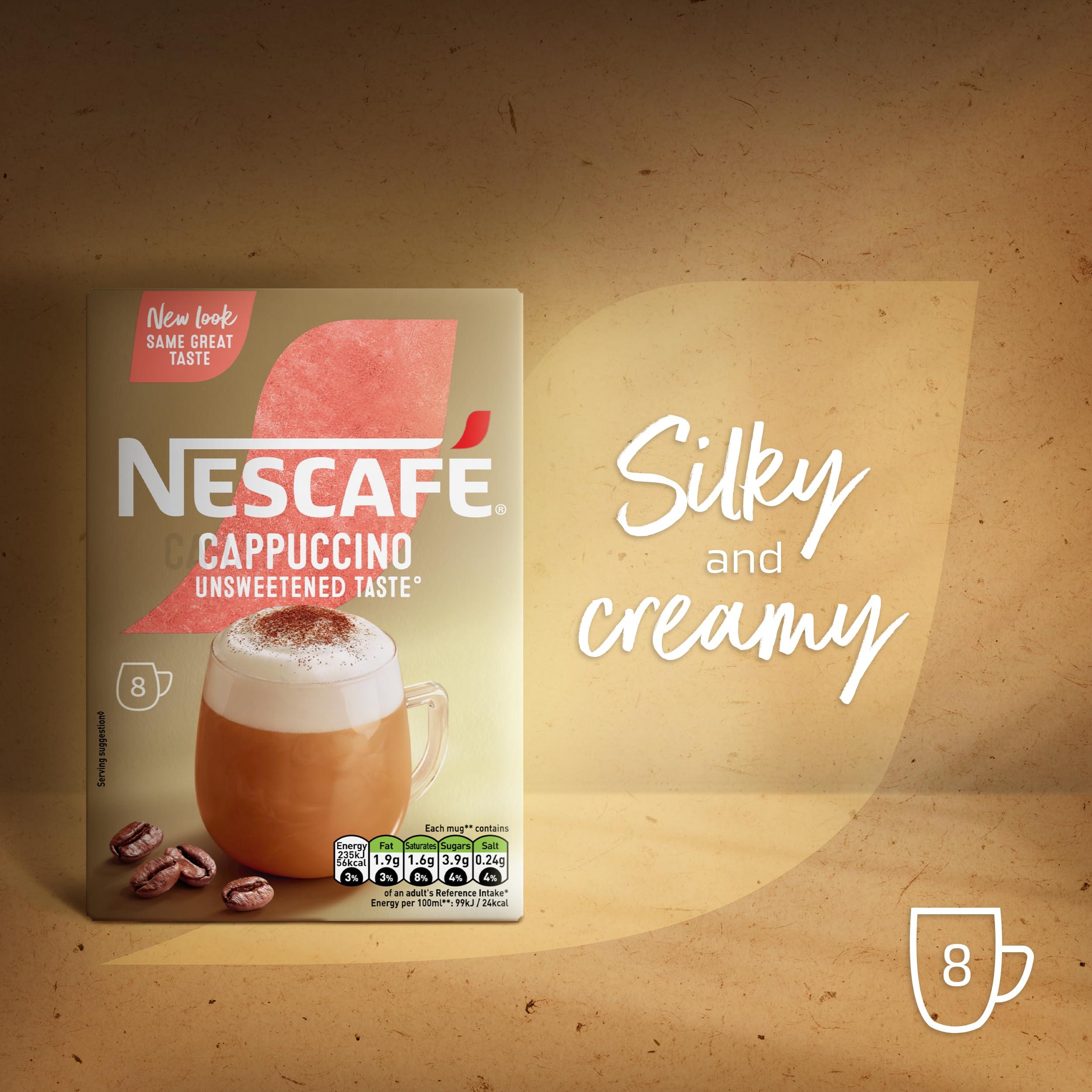 Nescafe Gold Nescafe Gold Cappuccino Unsweetened Taste Pouch, 113 G - Whole Bean