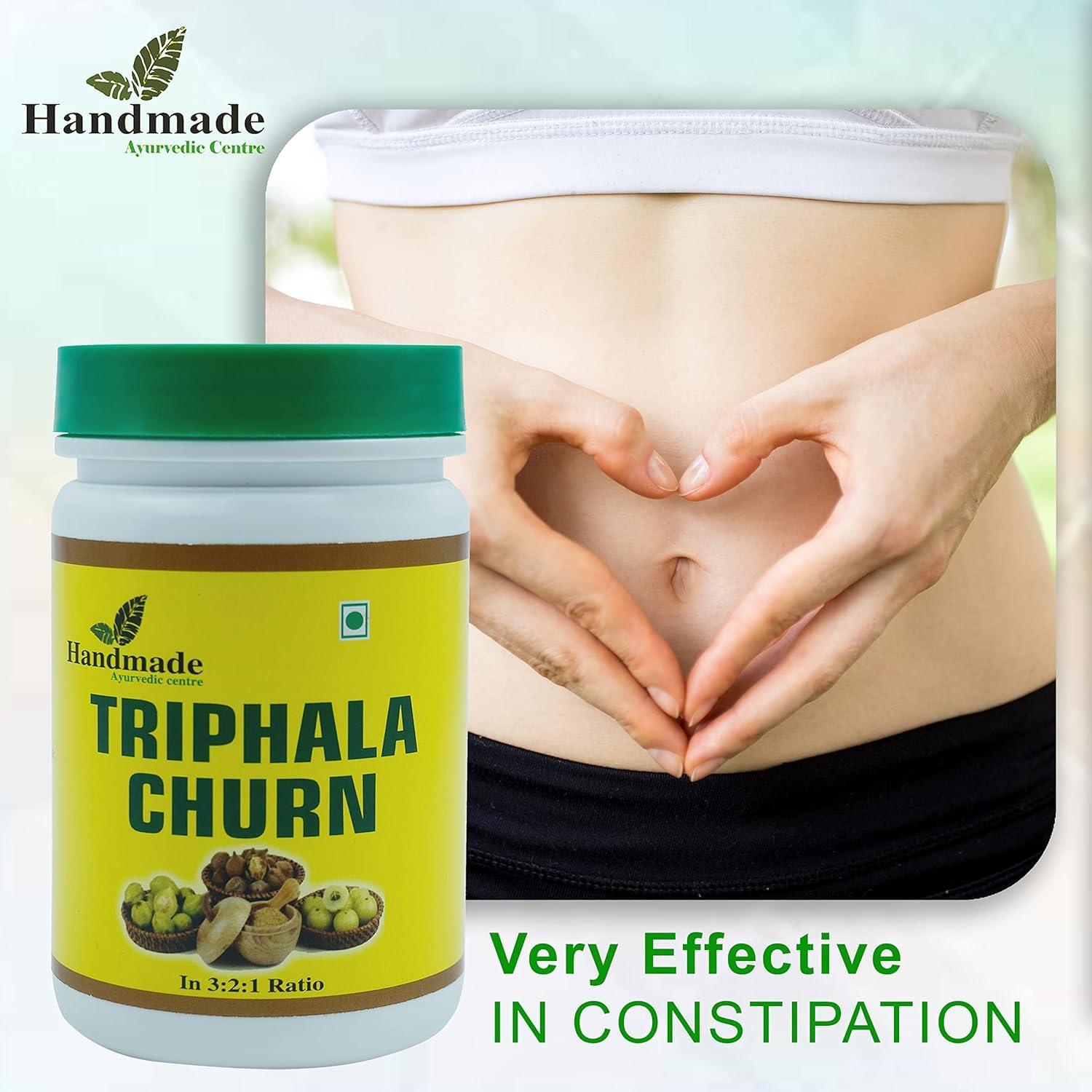 HANDMADE AYURVEDIC CENTRE Handmade Ayurvedic Centre Triphala Churna 400g | 1:2:3 Ratio Powder of Harad, Baheda & Amla. Pack of 200g x 2 ()