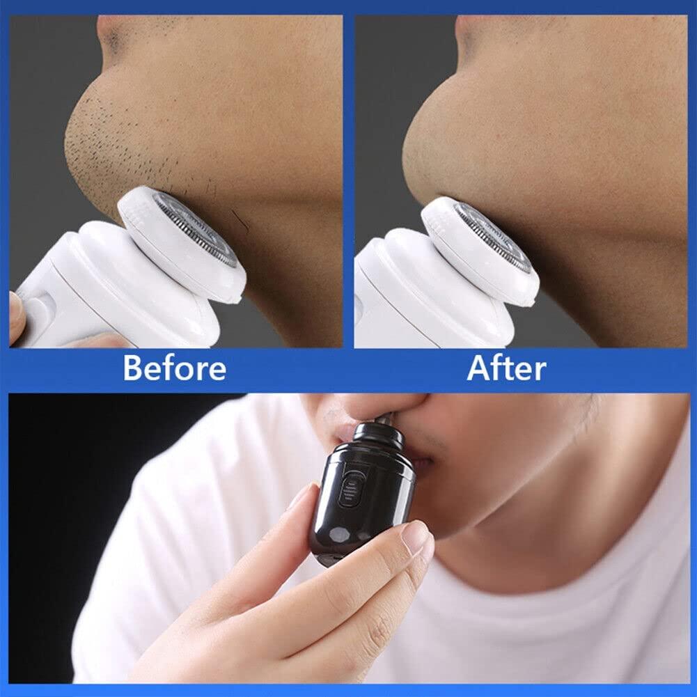 TCCO ENTERPRISE TCCO ENTERPRISE Pocket Size Mini Electric Shaver With Nose Hair Trimmer for Men, Super Small Electric Razor for Travel Beard Shaving - Type C Quick Charging, Powerful & Silent Motor