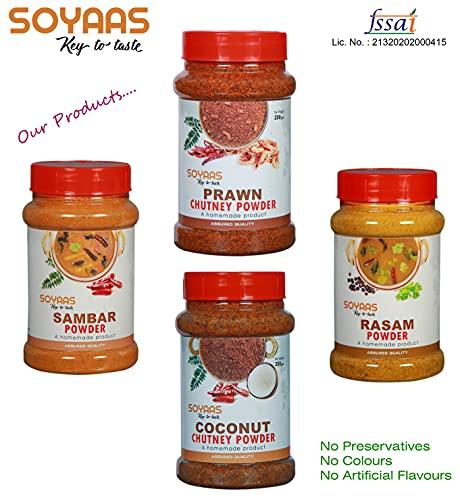 SOYAAS SOYAAS Homemade PRAWN Chutney Powder 200G+Coconut Chutney Powder 200G_Combo