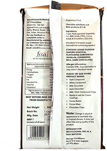2m Cocoa 2M Cocoa Premium Milk Compound Bar-500gms (Pack of 2)