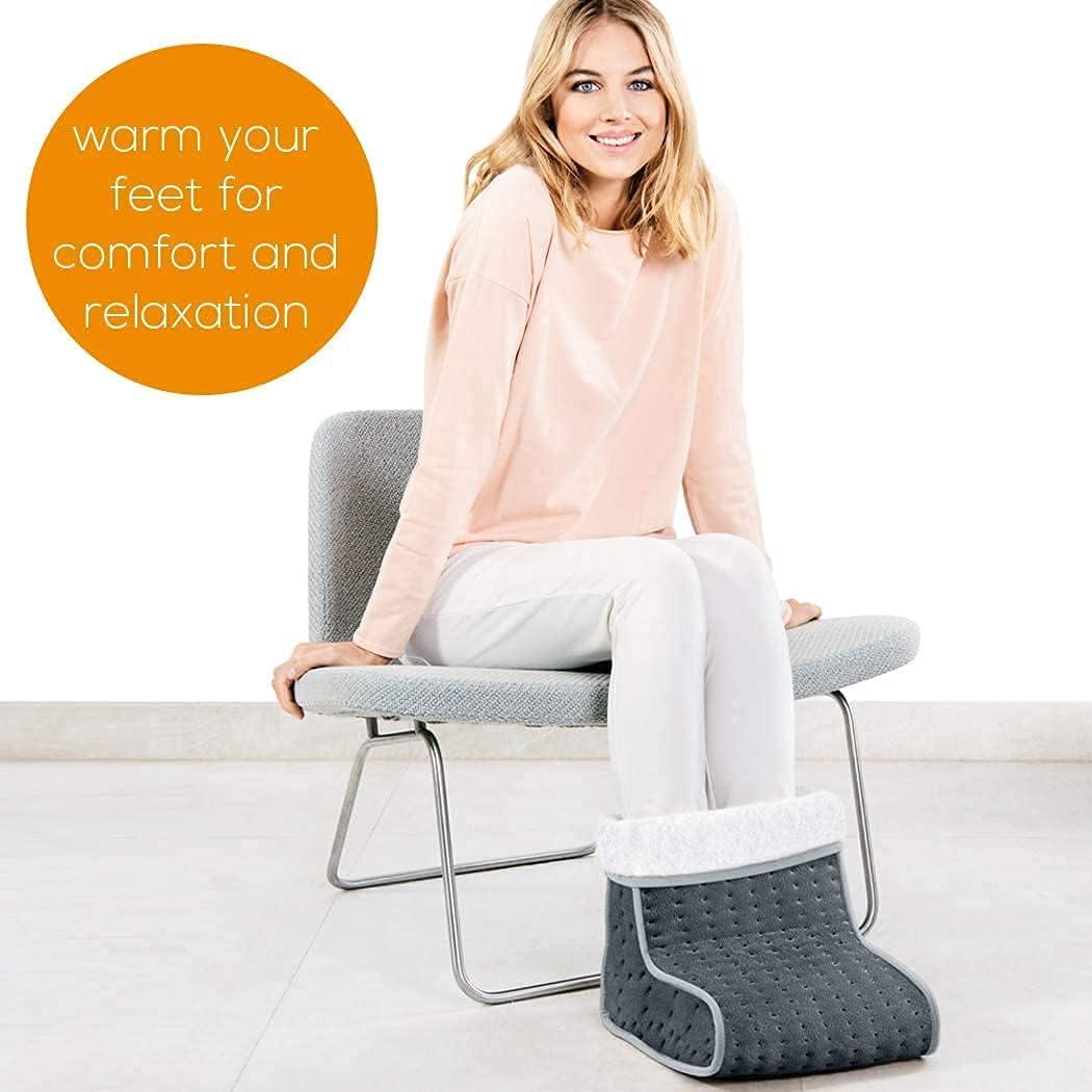 VBM VBM Foot Warmer Electric Feet Heater Warmer with Adjustable Temperature 5 Heat Setting and Auto Shut Off Washable Detachable Inner Fleece Lining with Handheld Controller