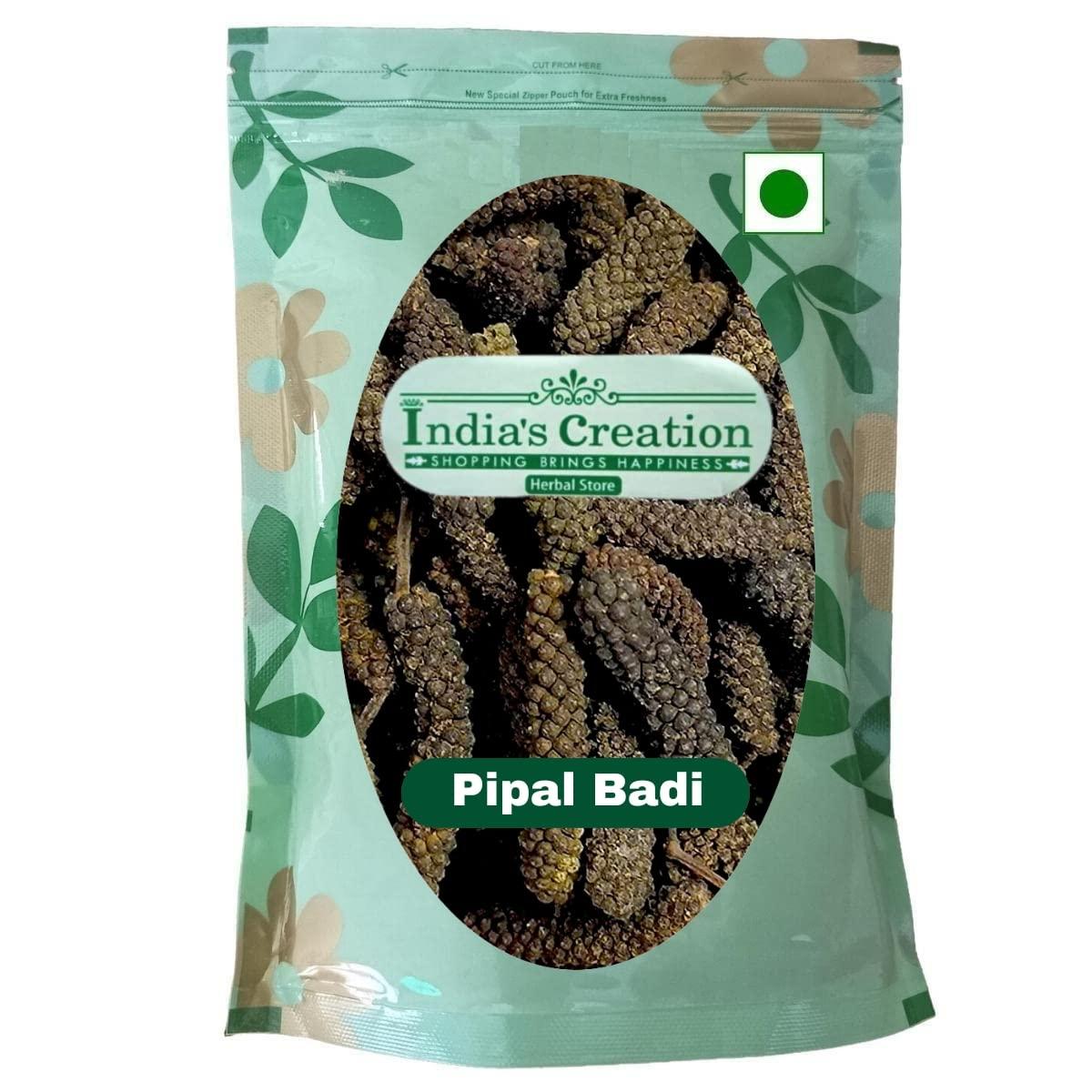 indias creation Pipal Badi-Pipli-Pippali-Chavya-Raw Herbs-Long Pepper-Thippli-Peepri-Pipili-Single Herbs-Jadi Buti (50 Gram)