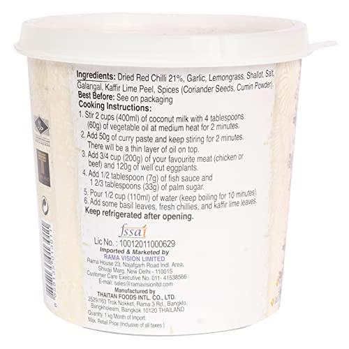 Real THAI Original Thai Cuisine Real THAI Original Thai Cuisine Red Curry Paste, 35.27 oz  1 Kg