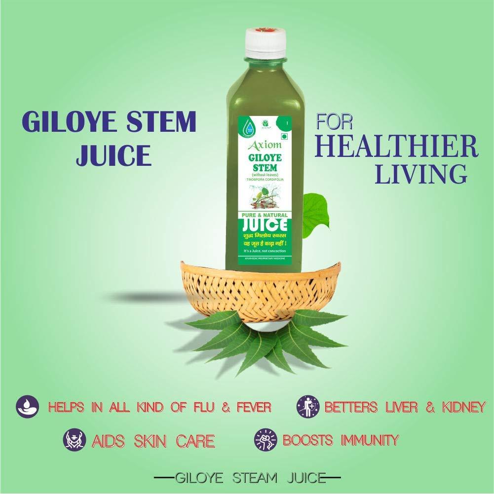 Axiom Axiom Jeevanras Giloye Juice | Helpful in Boost Immunity | Improves Digestion and Boost Metabolism|Treats Chronic Fever - 500ml