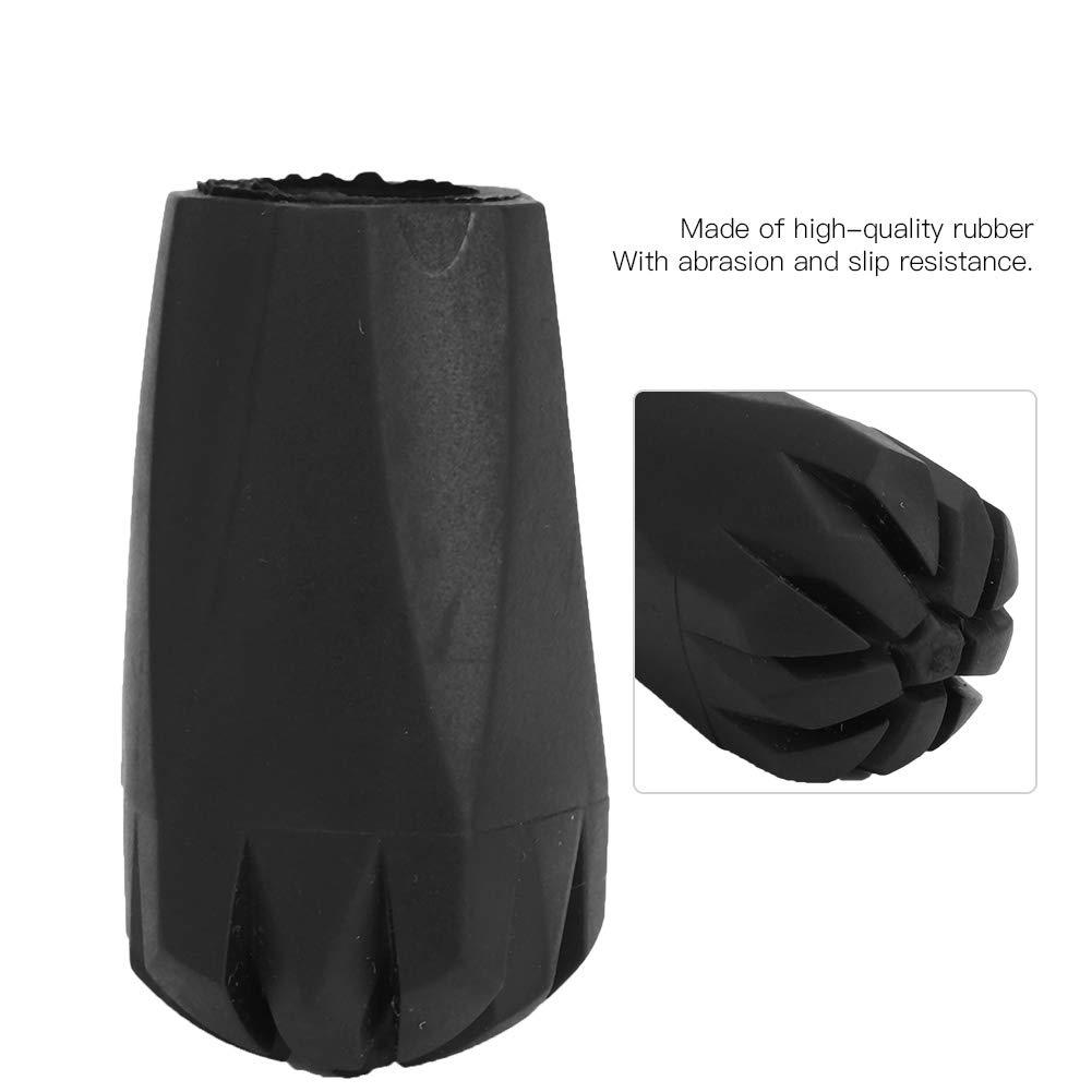 Worem Walking Stick Tip Cap, Walking Stick Cover Rubber for Rocks(Black Padded Foot Cover)