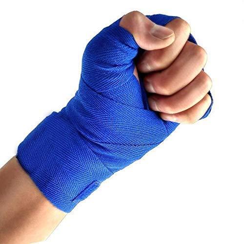 GymWar GymWar Wrist Support/Boxing Hand wrap (Free Size) - Pair- Blue
