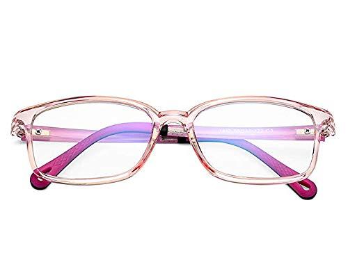 FOURCHEN FOURCHEN Anti Blue Light Glasses for Kids Computer Glasses,UV Protection Eyeglasses for Kids Blue Light Blocking Glasses, Video Gaming Glasses for Children (Clear Pink)