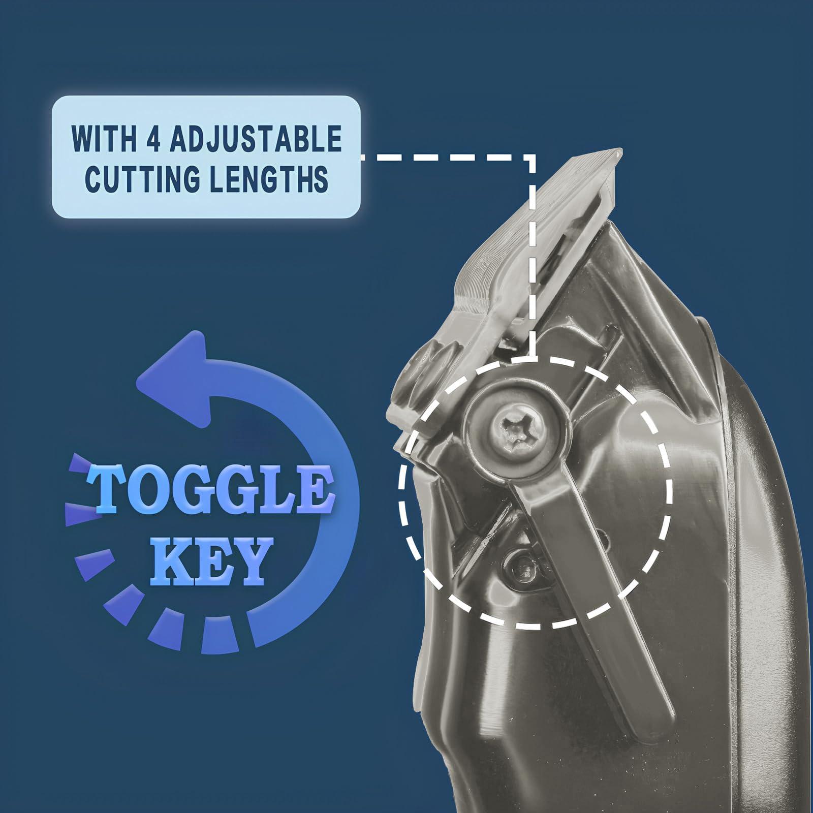 WMARK WMARK NG-119 Professional Zero Gap Hair Trimmer Digital Display Self Sharpening Blade 7000 RPM Magnetic Motor USB Charging 4 Guide Comb Runtime 240 Min 2000 Mah Li-Ion Battery, Silver,Men