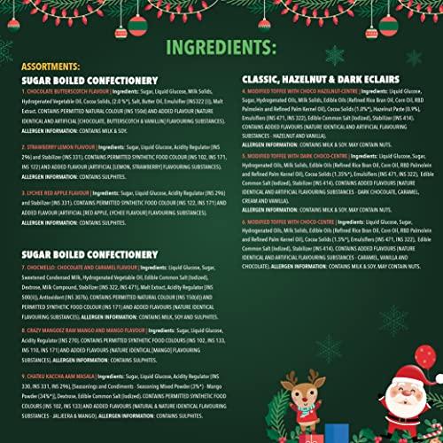 LuvIt. LuvIt Santa's Secret Christmas Chocolates Pack | Surprise Gift Inside | Kids Gift Pack with Lollipop, Eclairs, Candies | Pack of 3-234g Each