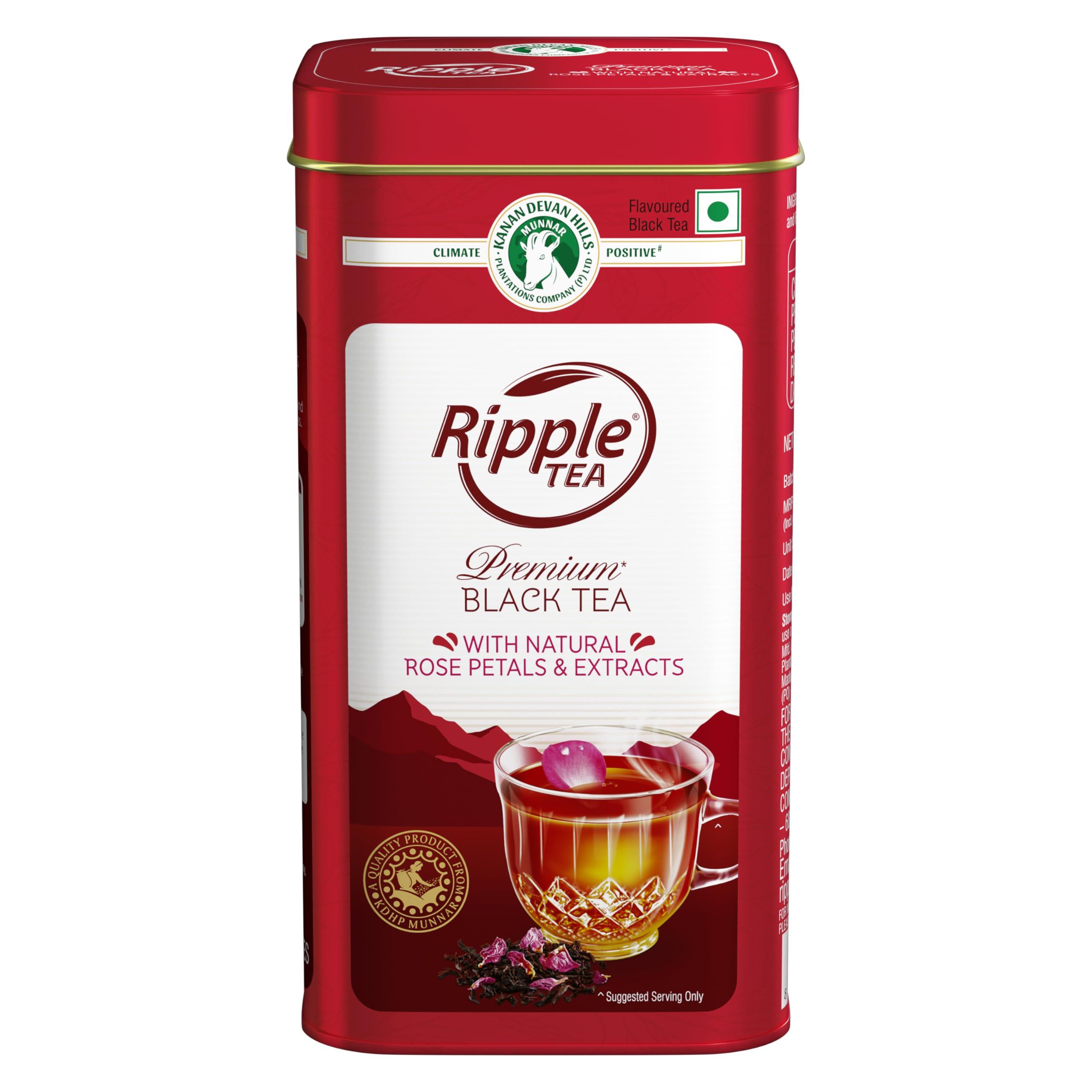 RIPPLE Ripple Premium Black Tea with Natural Rose Petals and Extracts - 125gm