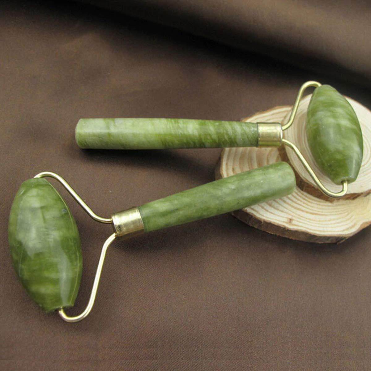 Ladista Ladista LDJR-1 Natural Real Jade Roller Facial Skin Massager Stone Face Neck For Toning, Firming, Serum Application and Massage (1Pc)