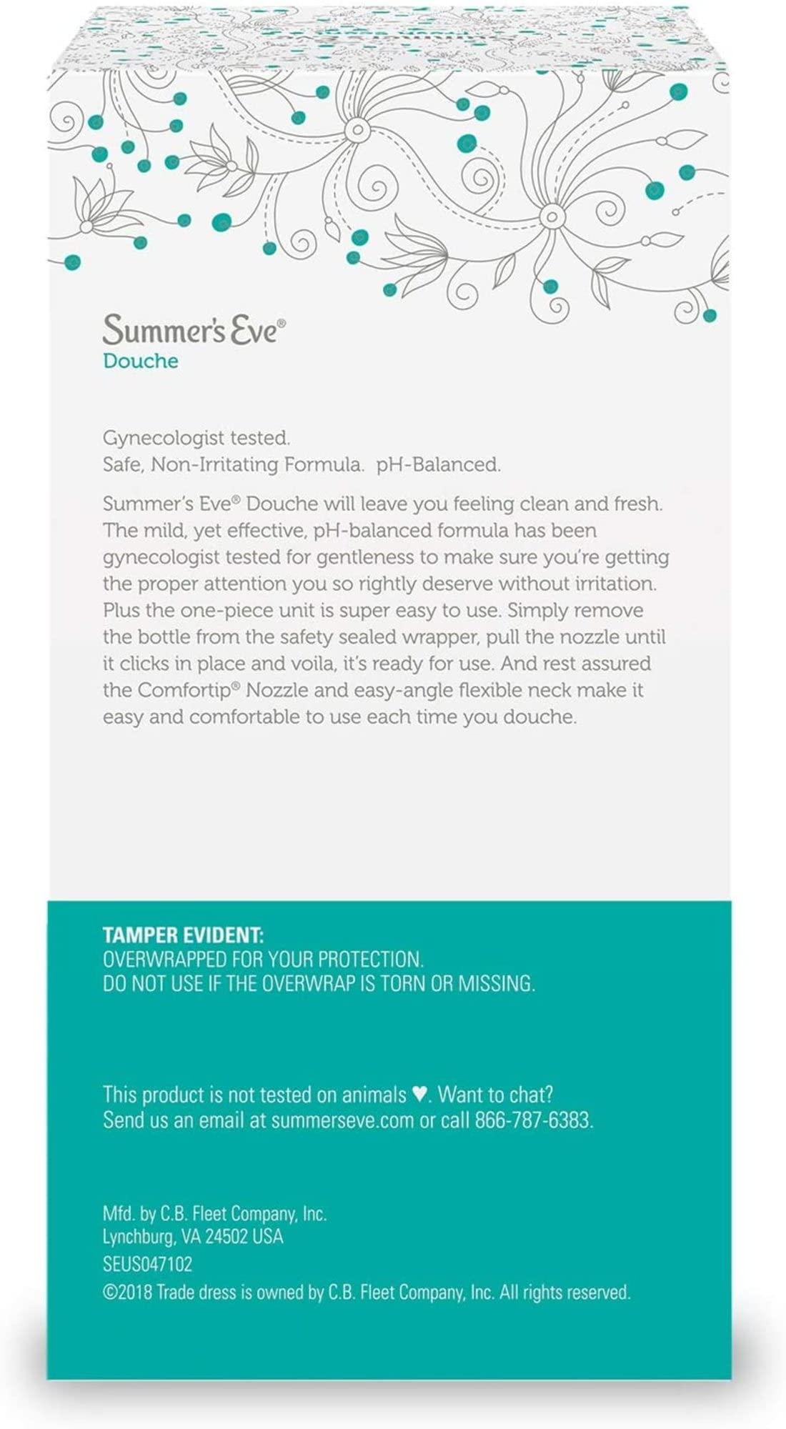 Summer\'s Eve Summer\'s Eve Douche | Fresh Scent | 4.5 oz Size | Pack of 1 | pH Balanced, Dermatologist & Gynecologist Tested