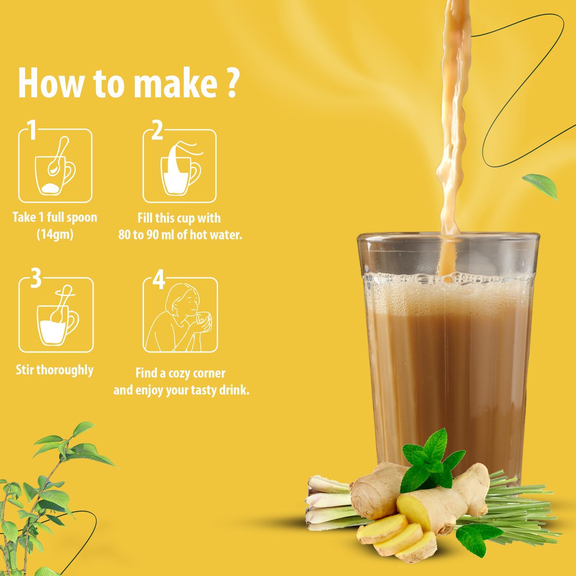 Desire instant premix Desire Instant Premix Lemongrass Ginger Tea Powder Low Sugar (Diet) - Boost Immunity Chai - Ideal for Manual or Vending Machines Use - Infused with Natural Lemongrass Plant and Ginger Extract - 500g