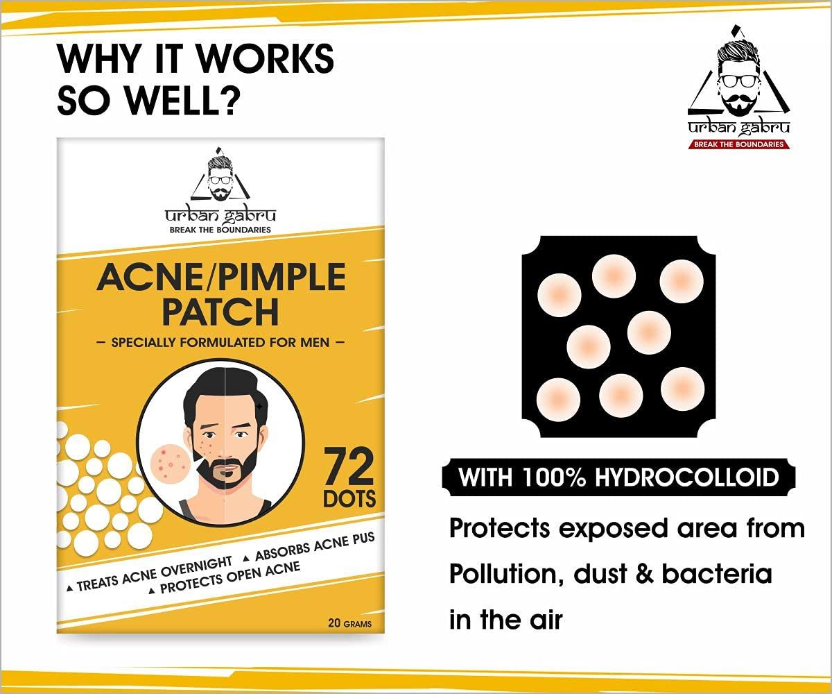 urbangabru urbangabru Men Hair Removal Cream Spray (200 Ml) + Acne Pimple Patch (72 Dots) - Body And Face Care Combo Kit, Pack of 1