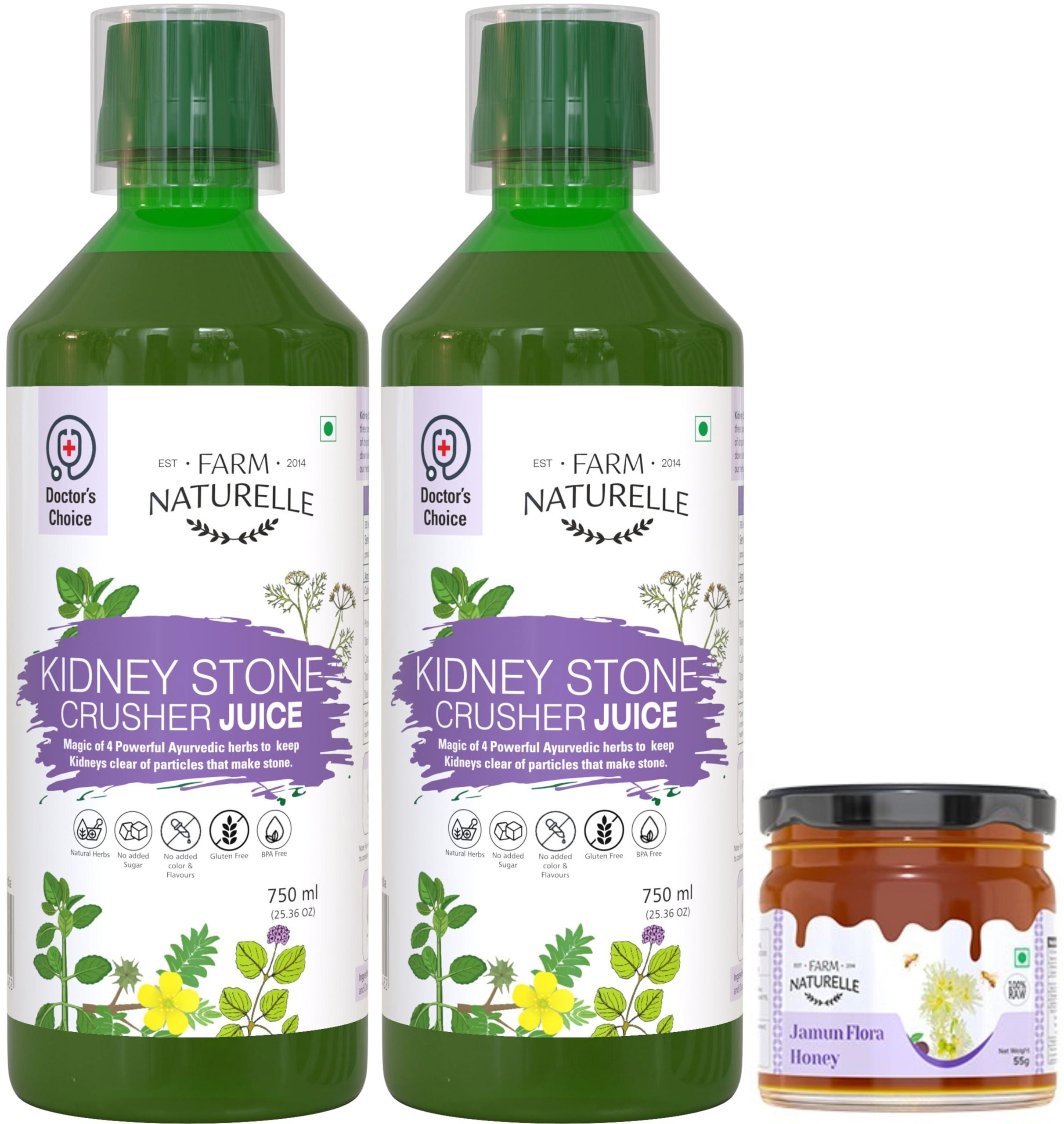 Farm Naturelle Farm Naturelle - Kidney Stone Juice 750ml X 2 | Supports Kidney Health | Helps in Dissolving Kidney Stones |30 Day\'s Pack