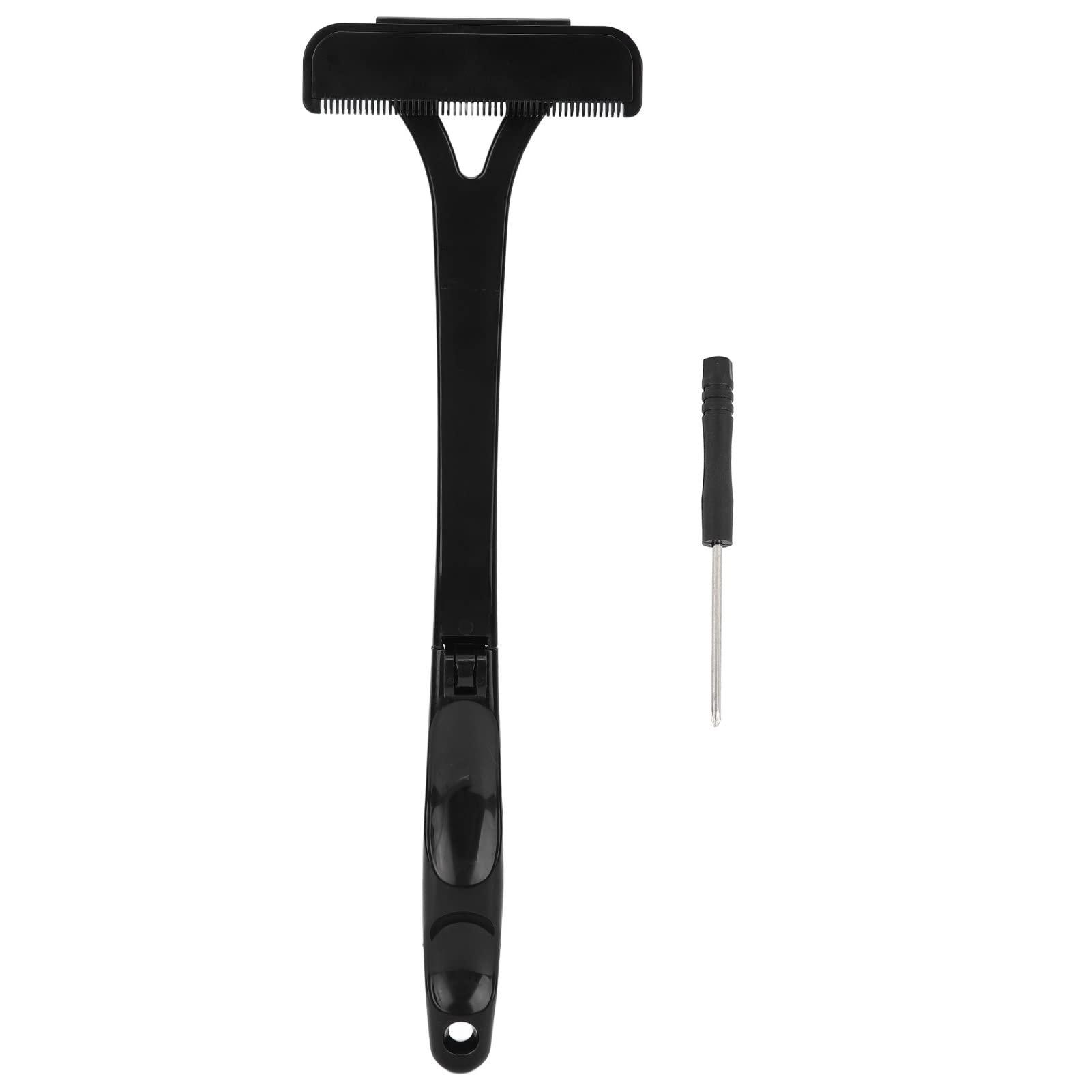 FOPU Manual Back Blade, Quickly Remove Wide Blade Lightweight Back Blade Foldable Extra Long Handle for Bathroom for Men